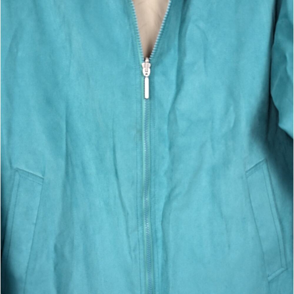 MYCRA PAC Life Teal Blue & Tan Reversible Raincoat Size S - Picture 5 of 6